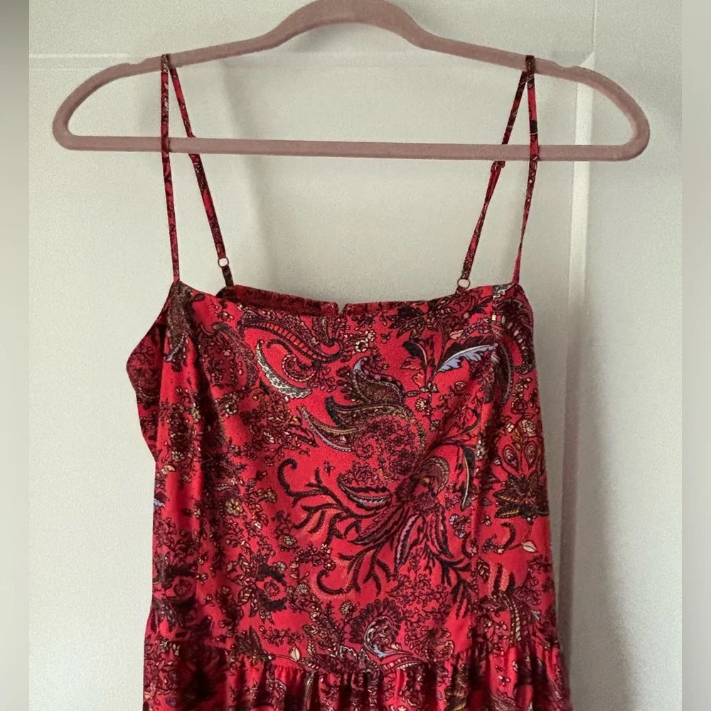 Goodthreads Red Paisley Print Maxi Dress - Picture 2 of 3